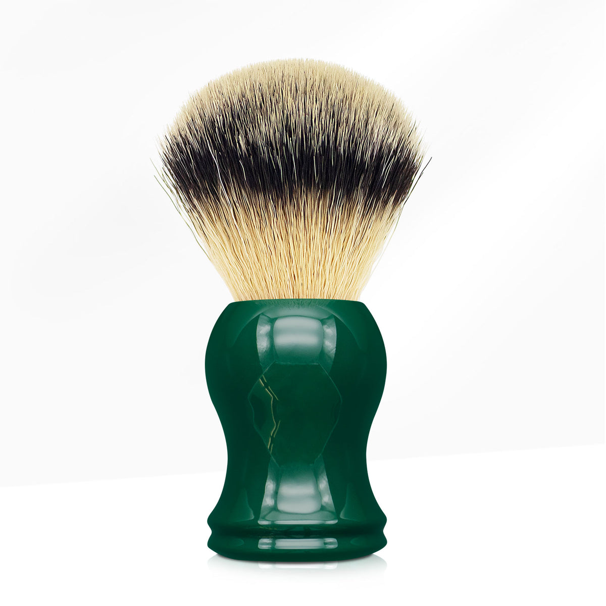 GG Shaving Brush|Nylon Hair|Green Acrylic Handle|Double Bottom