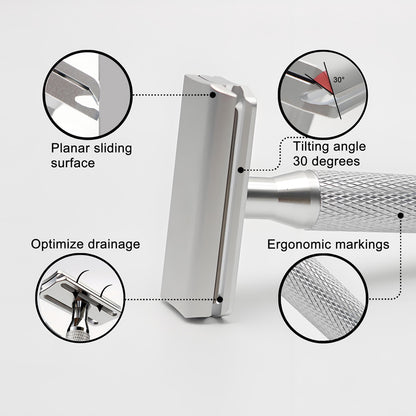 Precision safety razor: the ultimate tool for an irritation-free shave, featuring a 30° angle for an ultra-close shave.
