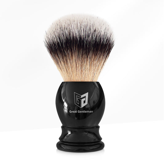 GG Shaving Brush｜Nylon Hair｜Black Acrylic Handle｜Belt