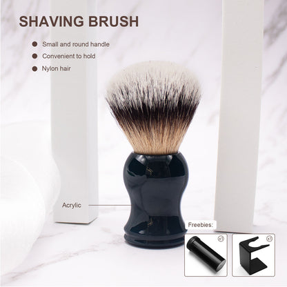 GG Shaving Brush｜Nylon Hair｜Navy Blue Acrylic Handle｜Double Bottom