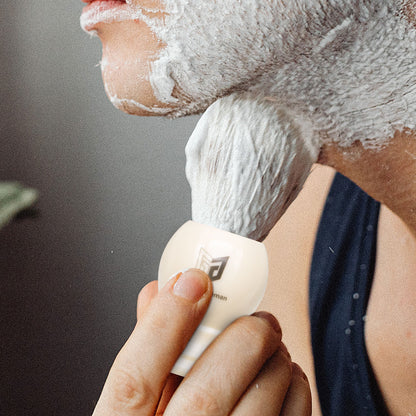 GG Shaving Brush｜Nylon Hair｜White Acrylic Handle