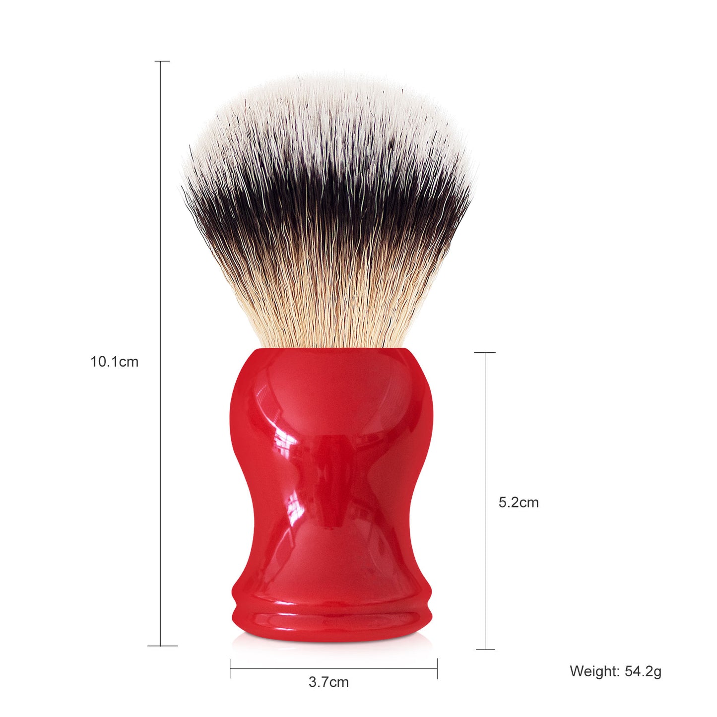 GG Shaving Brush｜Nylon Hair｜Red Acrylic Handle｜Double Bottom