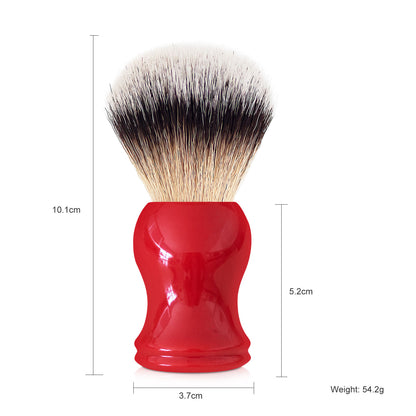 GG Shaving Brush｜Nylon Hair｜Red Acrylic Handle｜Double Bottom