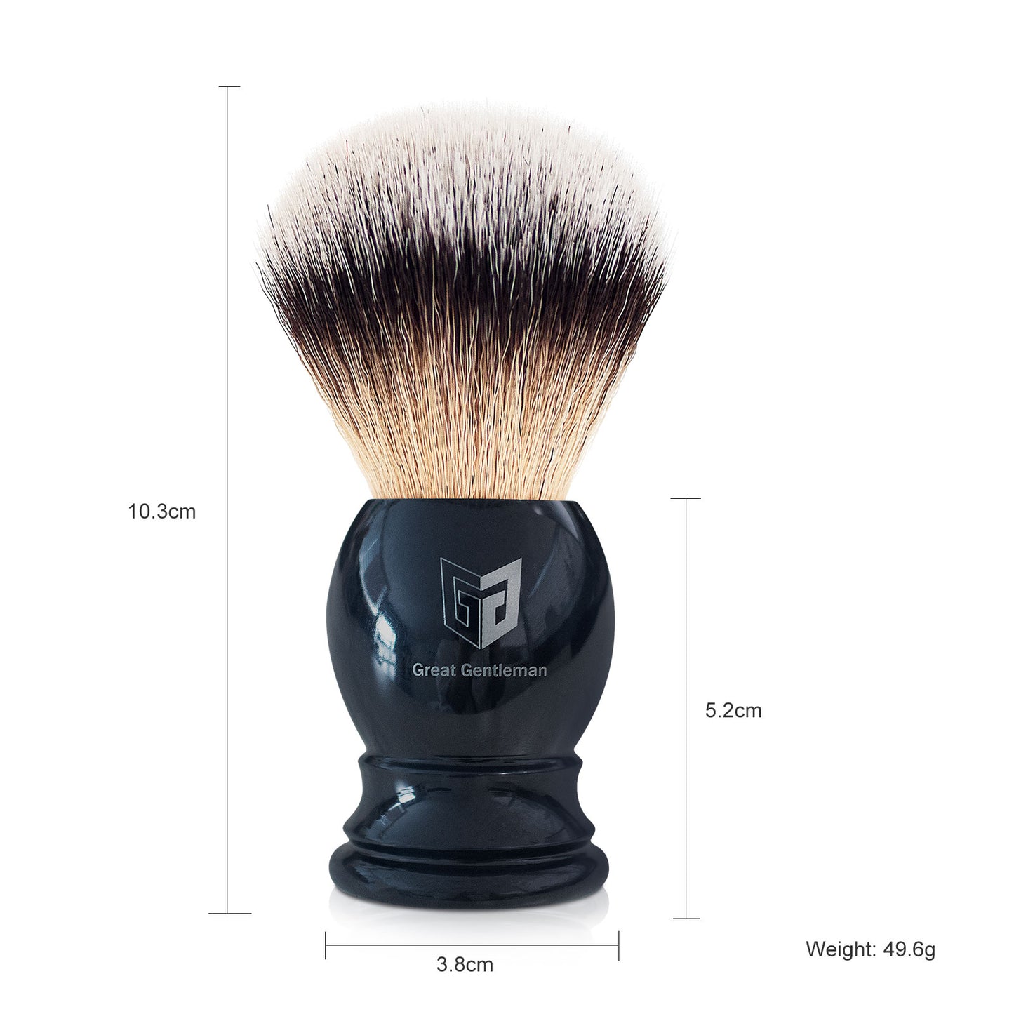 GG Shaving Brush｜Nylon Hair｜Grey Acrylic Handle｜Navy Blue