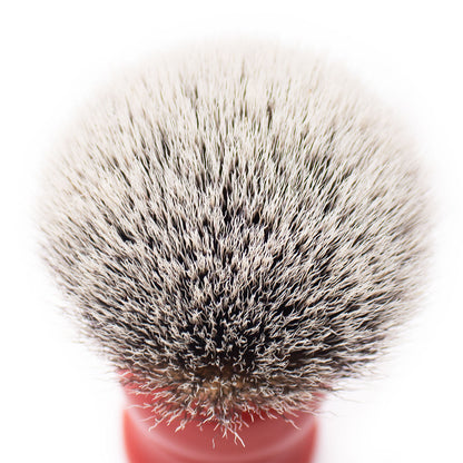 GG Shaving Brush｜Nylon Hair｜Red Acrylic Handle｜Double Bottom