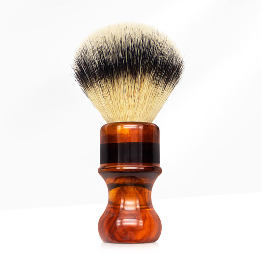 GG Shaving Brush｜Nylon Hair｜Resin Handle｜Amber
