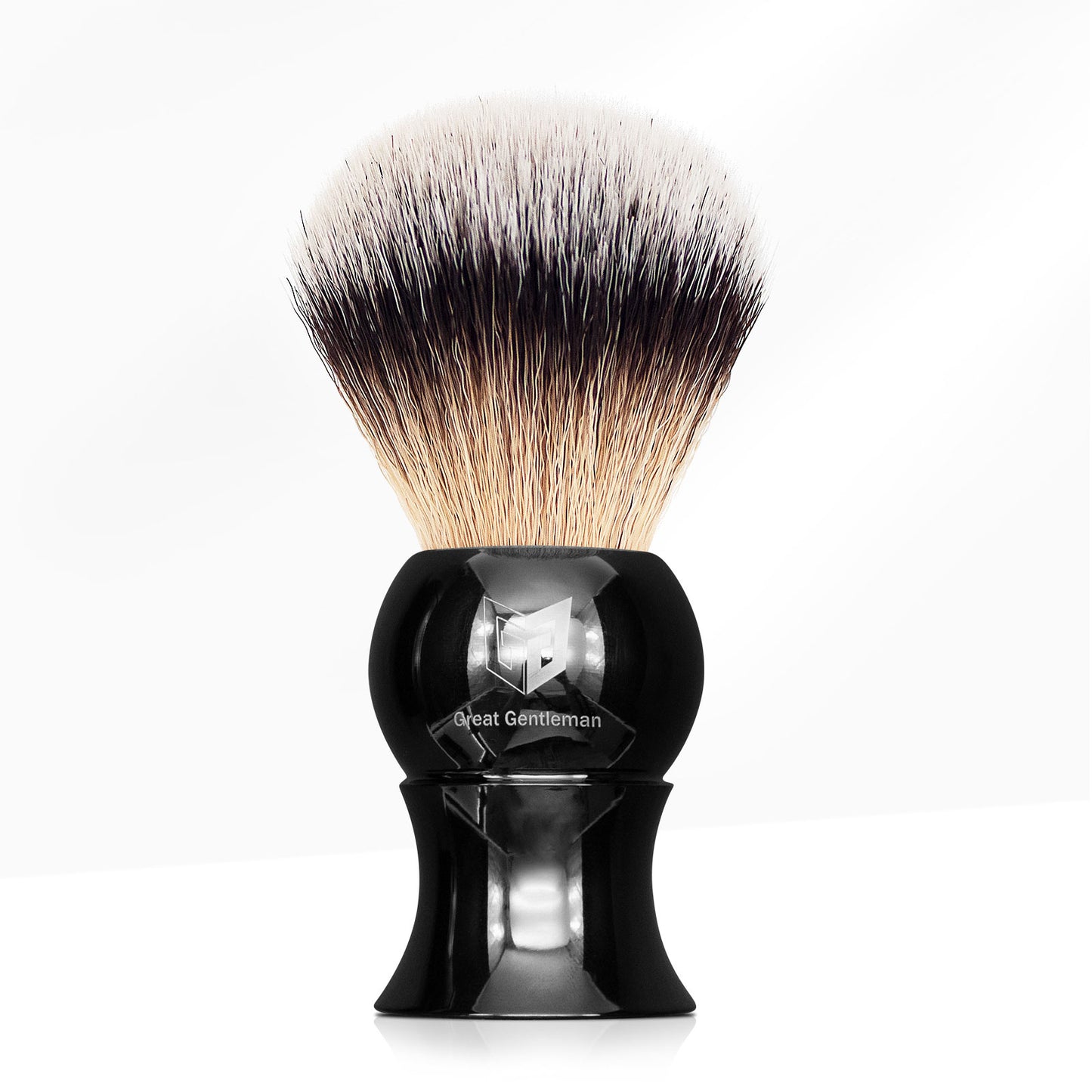 GG Shaving Brush｜Nylon Hair｜Black Acrylic Handle｜Waist Drum