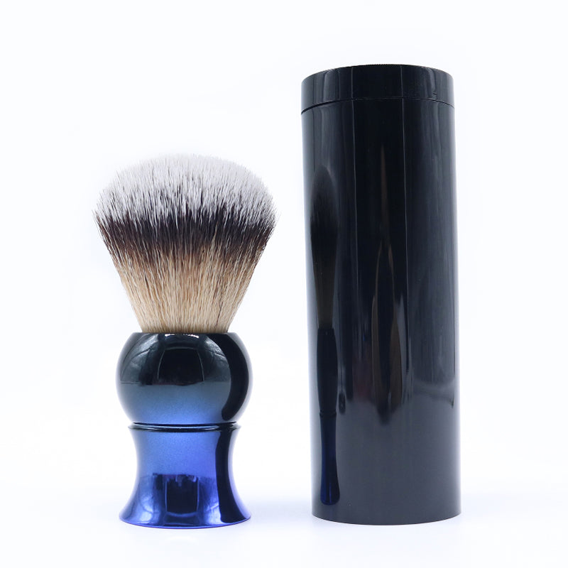 GG Shaving Brush｜Nylon Hair｜Blue-Black Gradient Acrylic Handle
