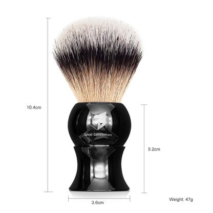 GG Shaving Brush｜Nylon Hair｜Black Acrylic Handle｜Waist Drum