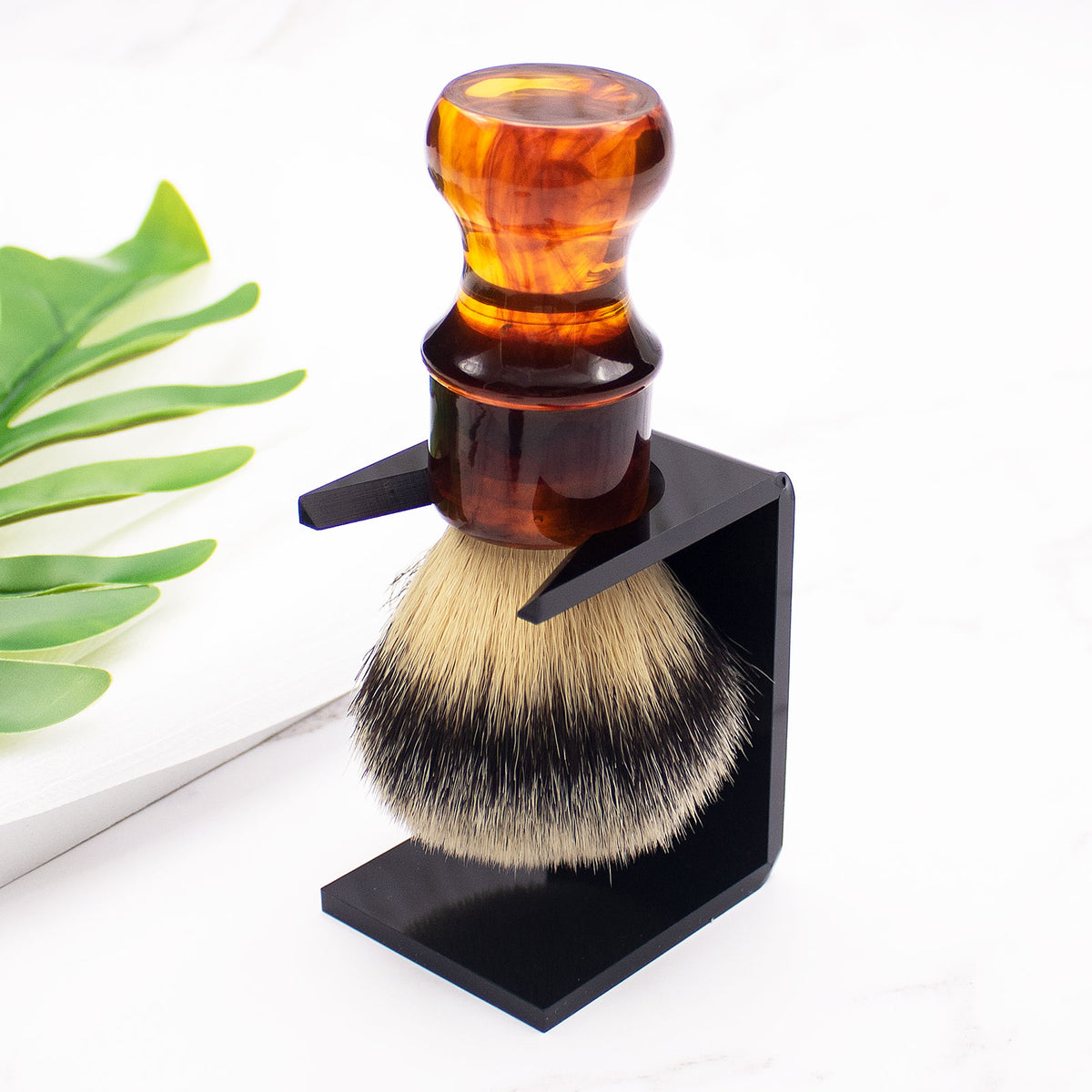 GG Shaving Brush｜Nylon Hair｜Resin Handle｜Marble 的副本