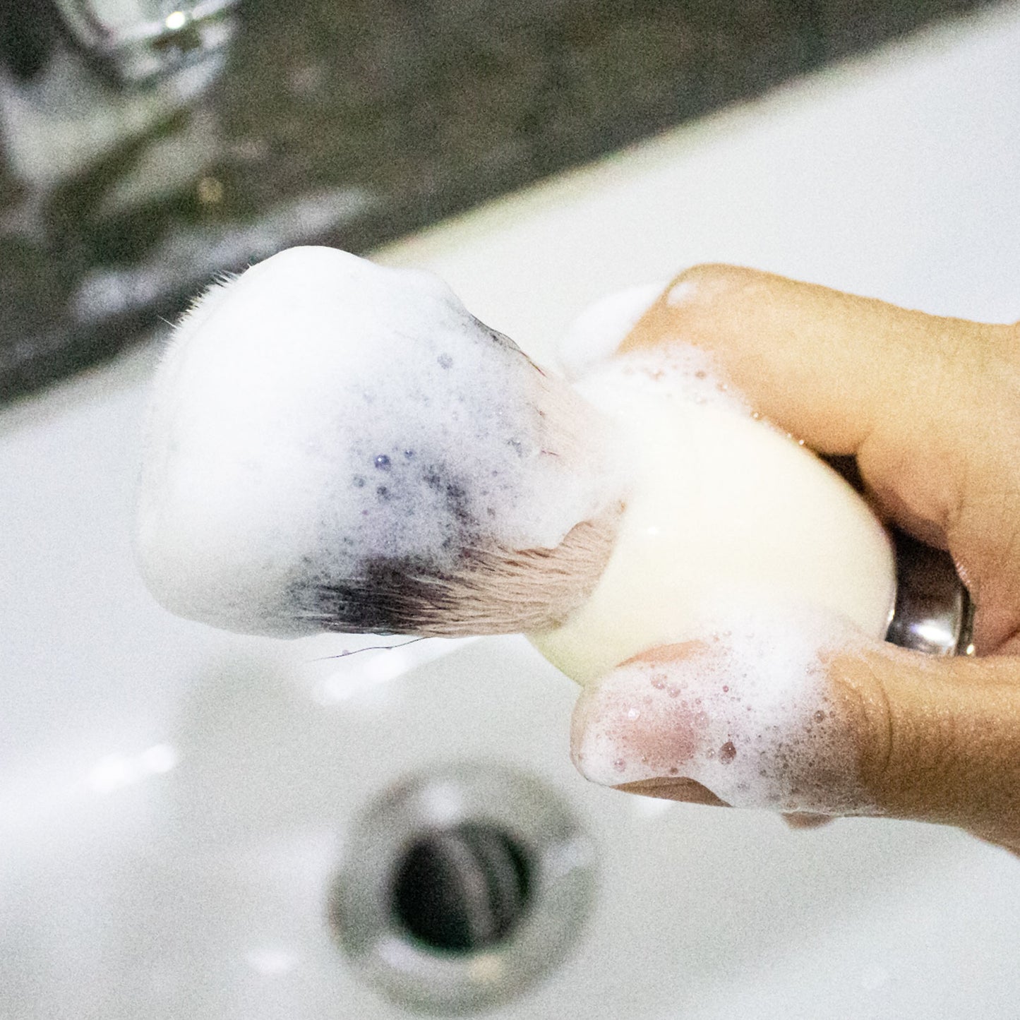 GG Shaving Brush｜Nylon Hair｜Acrylic+Stainless Steel Handle