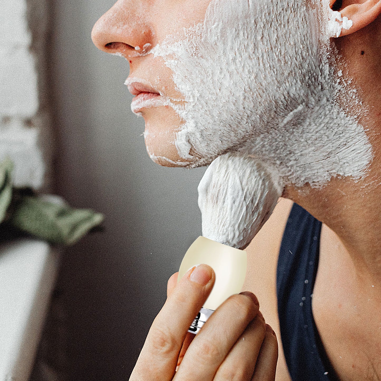 GG Shaving Brush｜Nylon Hair｜Acrylic+Stainless Steel Handle