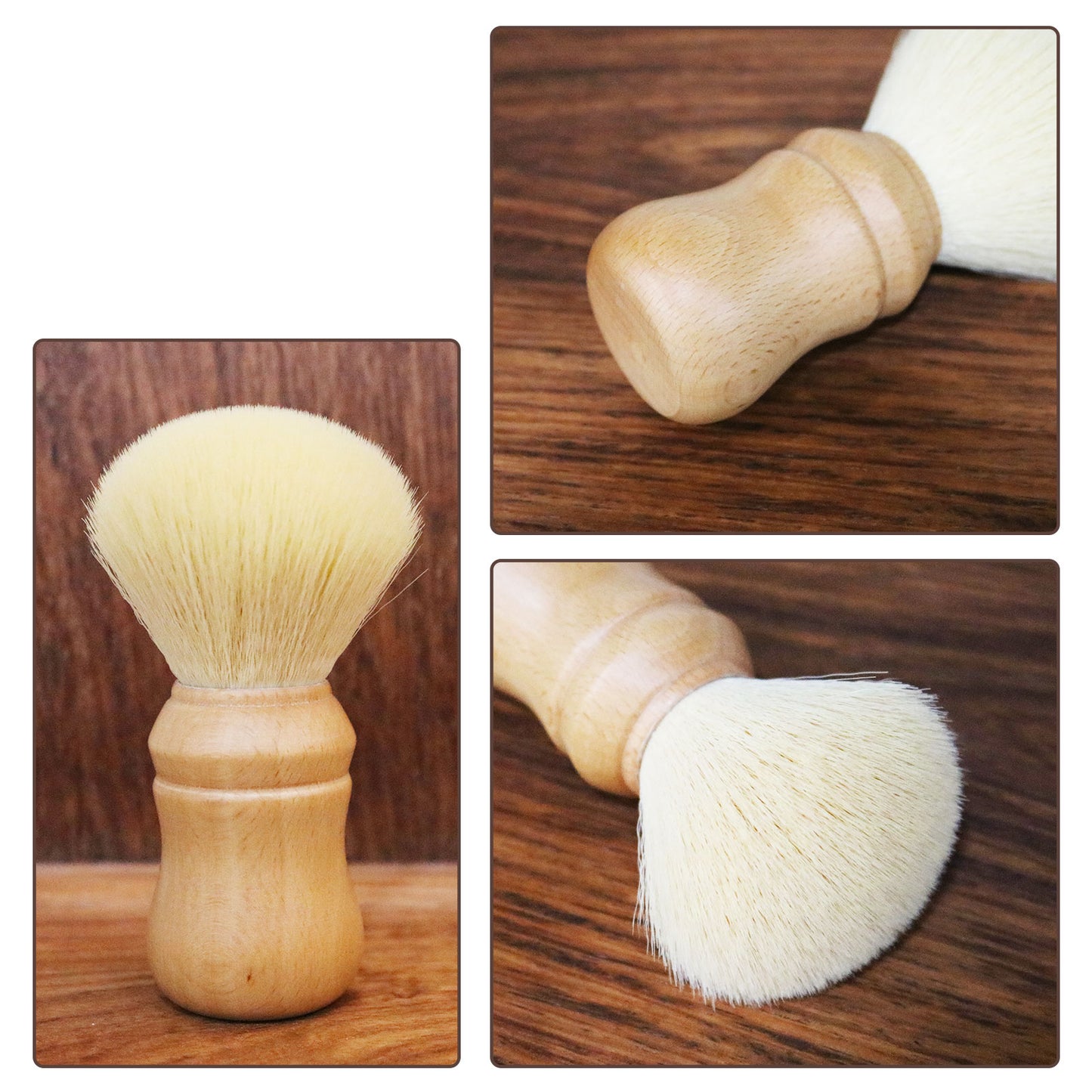 GG Shaving Brush｜Nylon Hair｜Beech Wood Acrylic Handle