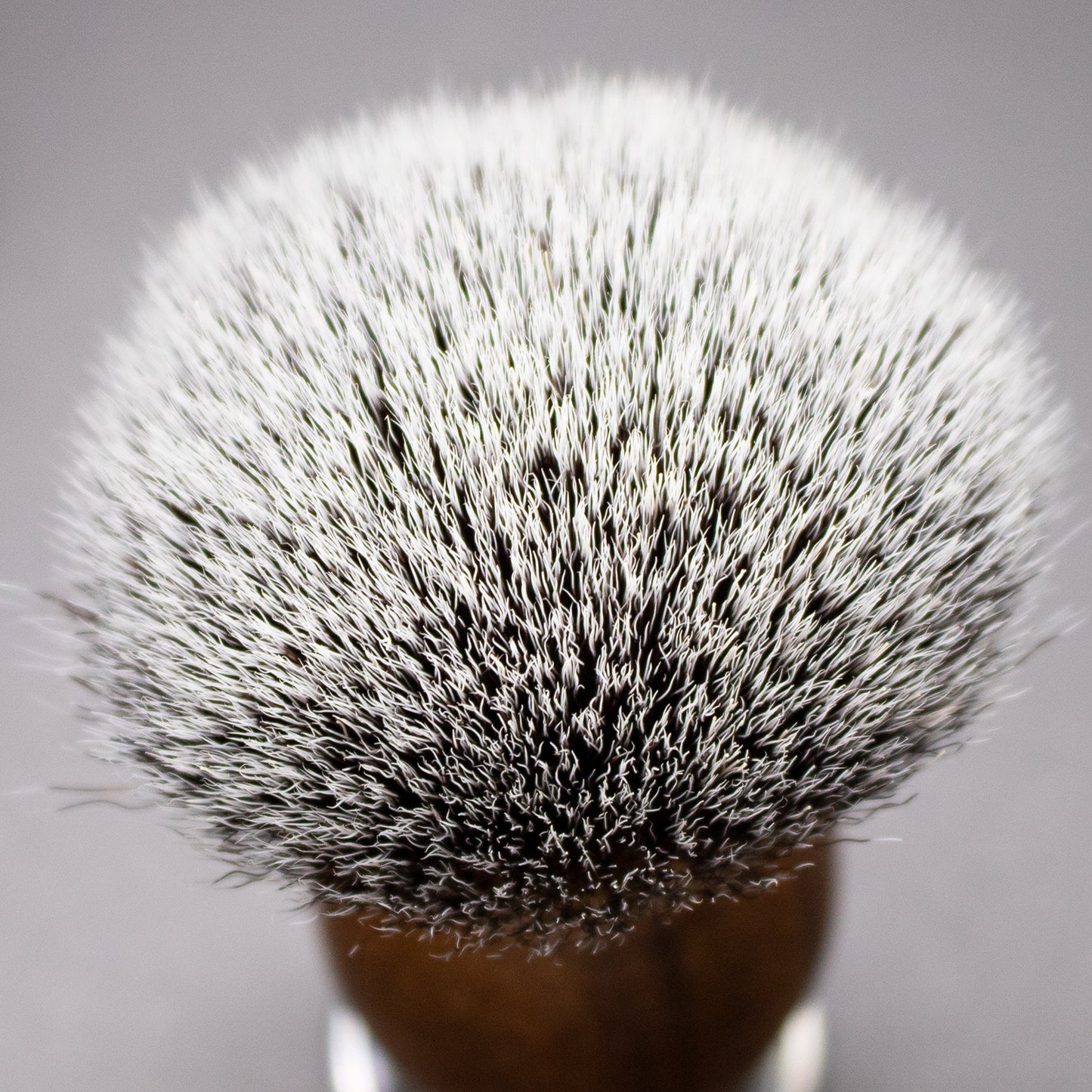 GG Shaving Brush｜Nylon Hair｜Black Walunt+Stainless Steel Handle