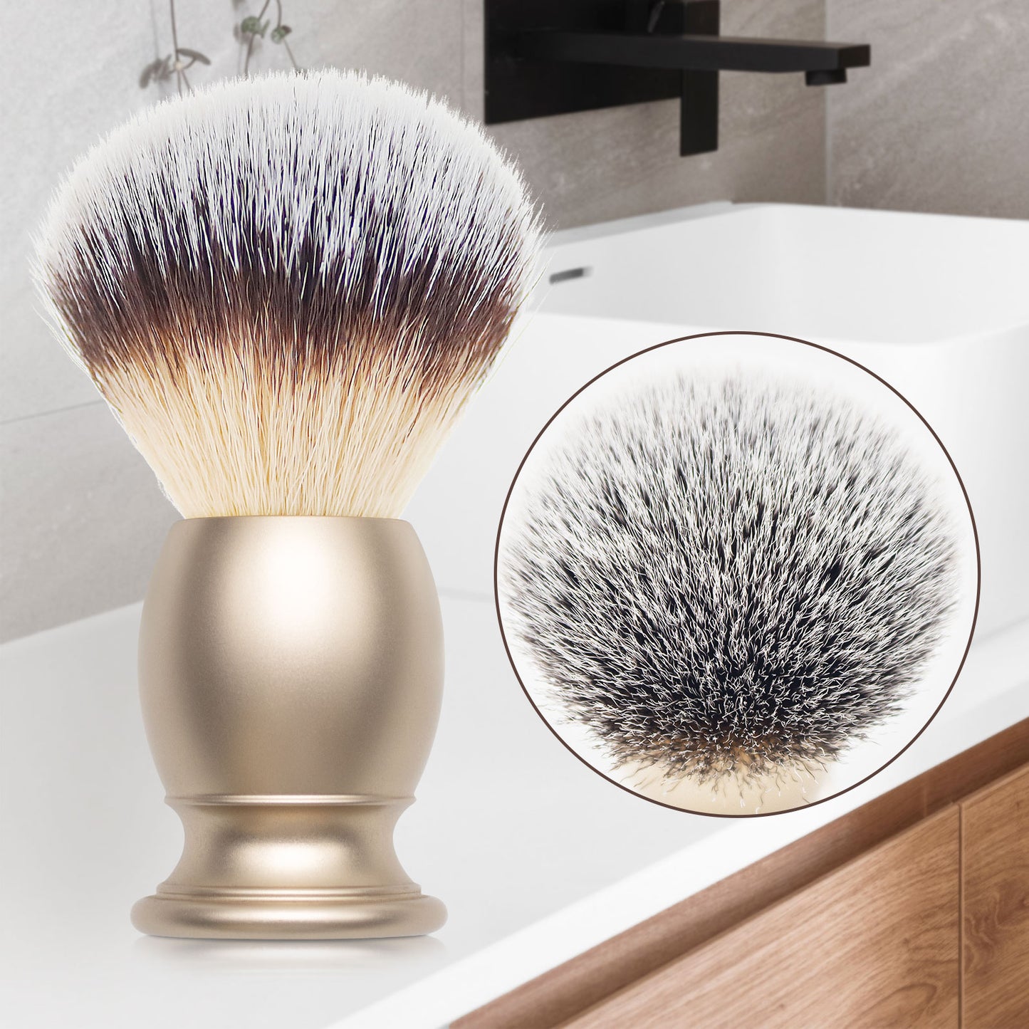 GG Shaving Brush｜Nylon Hair｜Metal Acrylic Handle