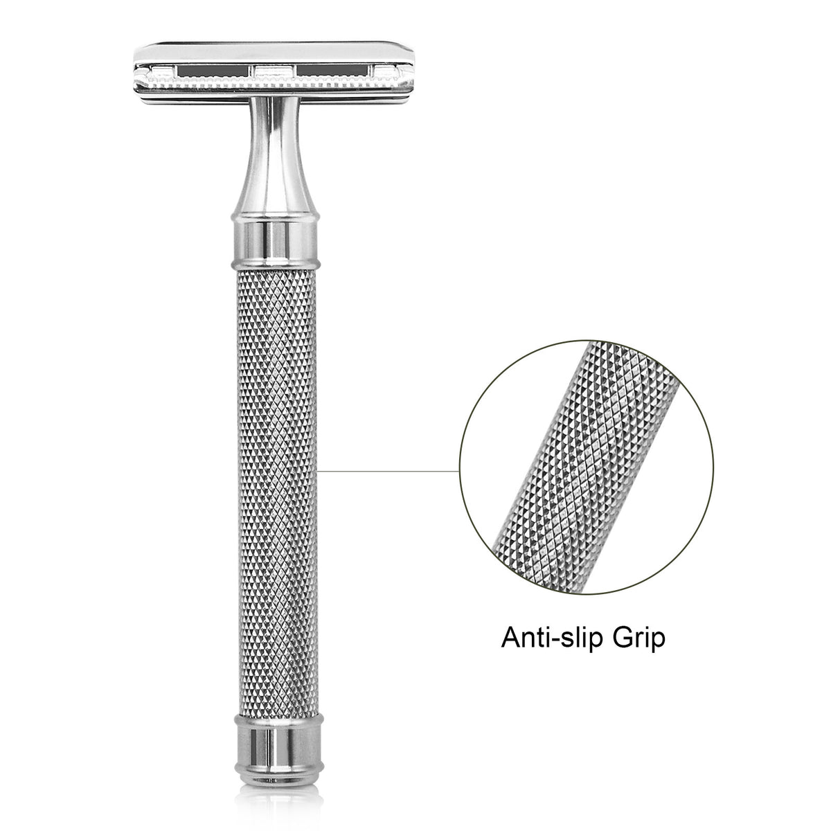 Great Gentleman Double Edge Shaving Safety Razor with Deluxe Stainless Steel Handle