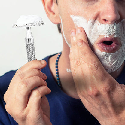 Great Gentleman Double Edge Shaving Safety Razor with Deluxe Stainless Steel Handle