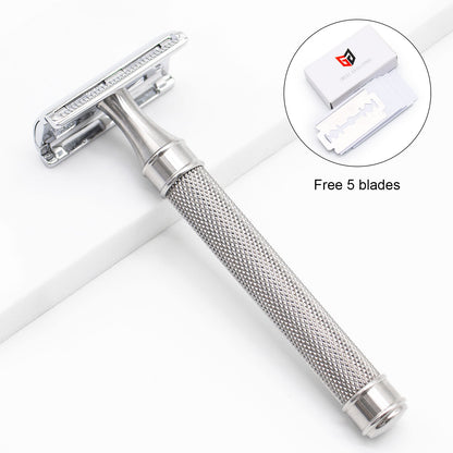 Great Gentleman Double Edge Shaving Safety Razor with Deluxe Stainless Steel Handle