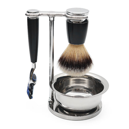 GG Shaving Set Kit with Shaving brush, Stand, Safety Razor and Shaving Bowl T15
