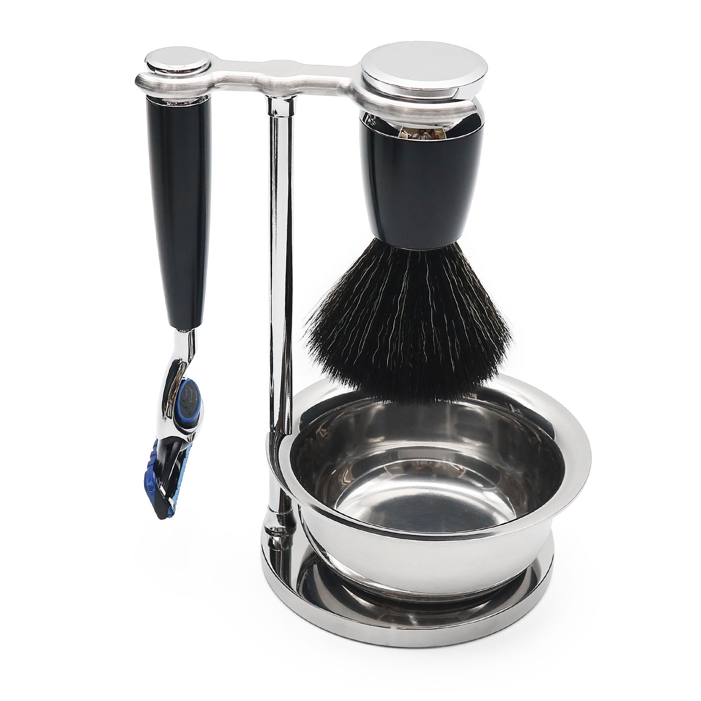 GG Shaving Set Kit with Shaving brush, Stand, Safety Razor and Shaving Bowl T15