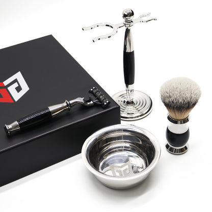 GG Shaving Set Kit with Shaving brush, Stand, Safety Razor and Shaving Bowl