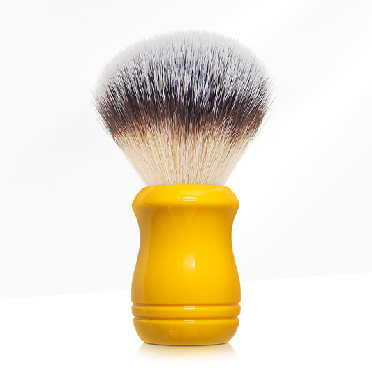 GG Shaving Brush｜Nylon Hair｜Yellow Acrylic Handle｜Double Line